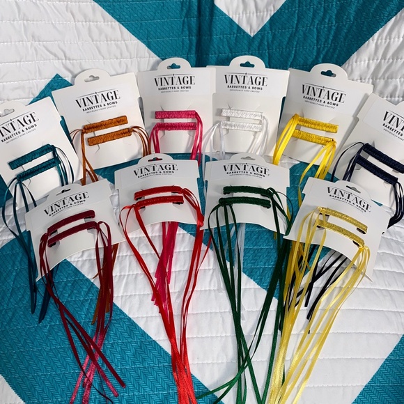 Vintage Barrettes & Bows Accessories - 🎅🏻 BOGO!!!! 2 For 1 Thru 12-19 Braided Barrettes Handmade 80s Vintage Retro